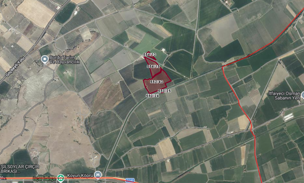 Bergama'da Stratejik Konumda Toplu Yatırımlık Arazi